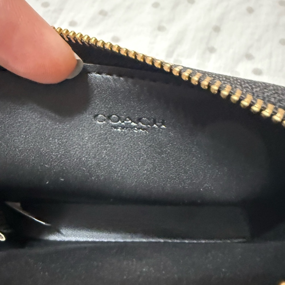 Coach Black Leather Zip Pouch - Picture 3 of 3